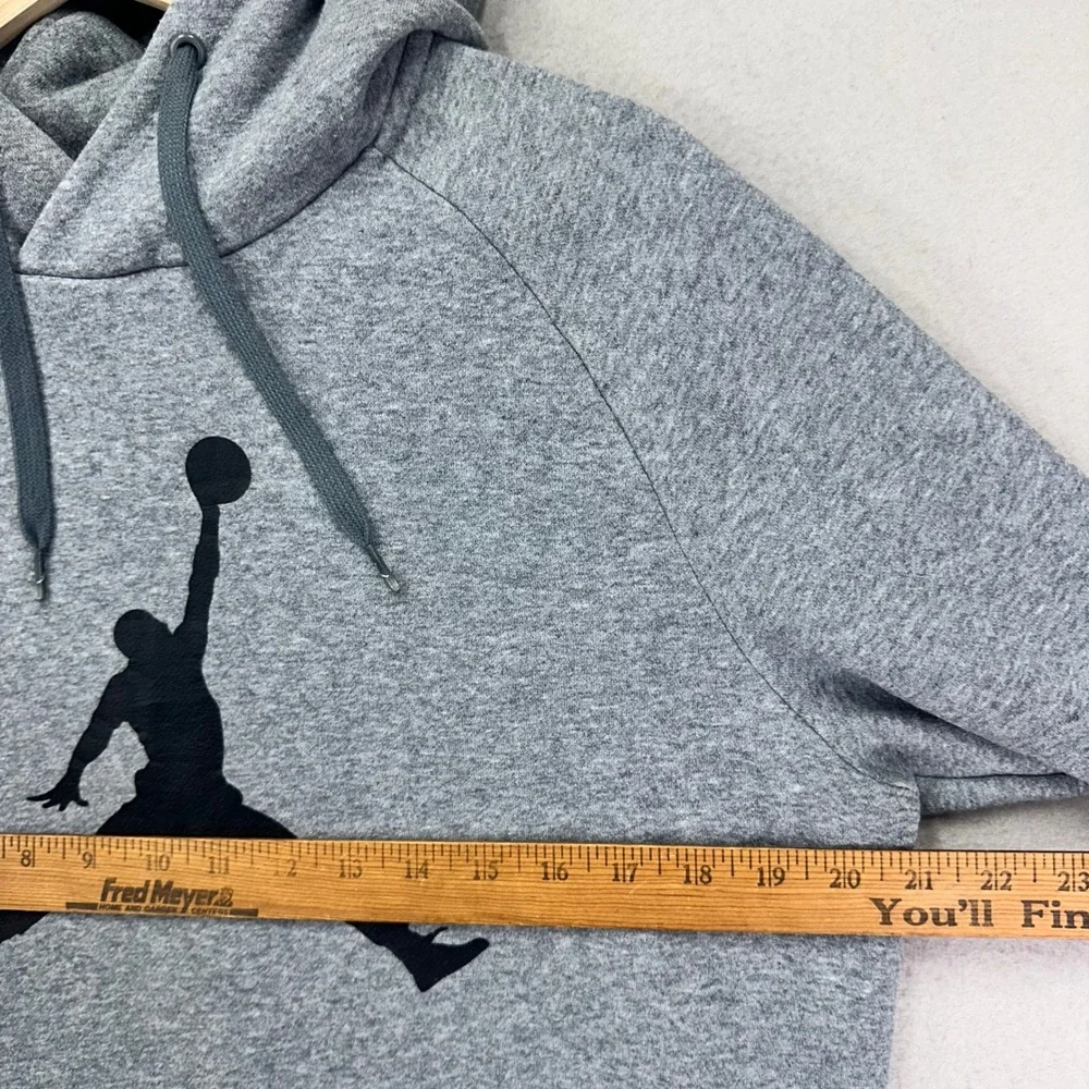 Jordan Jumpman Fleece‎ Hoodie Mens Large Grey Logo Graphic Pullover Classic